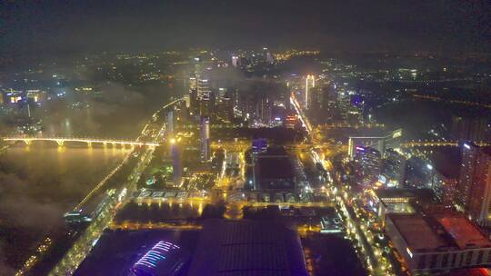 广州琶洲夜景云海