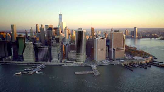 美国纽约城市摩天大楼航拍