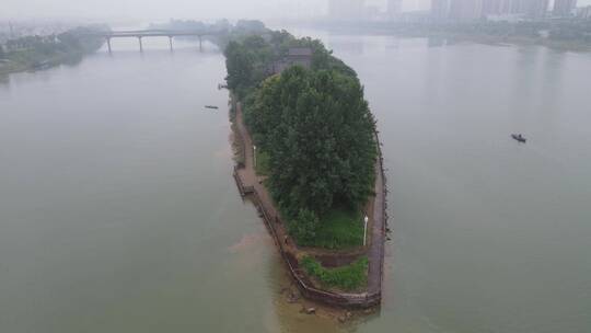 湖南 衡阳 湘江 中洲岛 4A 景区 航拍