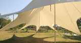 阳光帐篷户外休闲野营基地休闲度假空镜素材高清在线视频素材下载