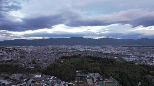 云南丽江古城5A景区风景航拍