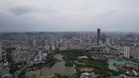 江苏徐州城市风光航拍高楼建筑风景