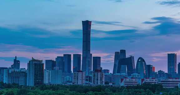 北京国贸CBD商务区全景延时摄影