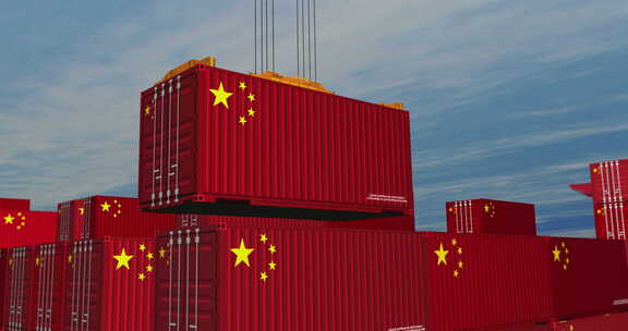 中国出口集装箱货物起重机装载