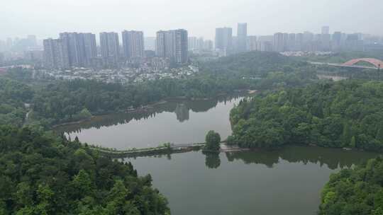 贵州贵阳观山湖公园航拍