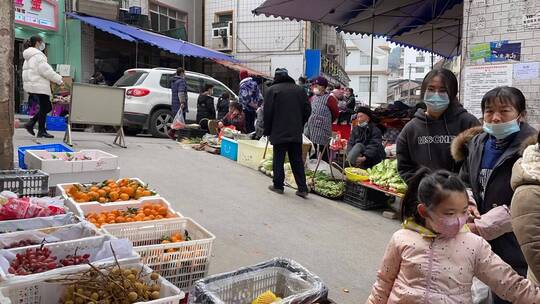 农村过年街道4K实拍视频