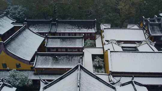 杭州西湖法镜寺雪景