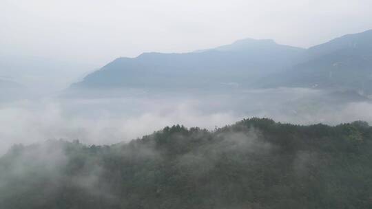 山城梦幻云海自然美景航拍慢镜头