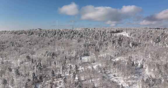 长白山雪岭景区航拍