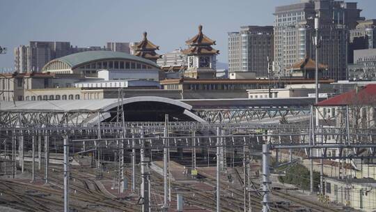 北京站铁路视频素材模板下载