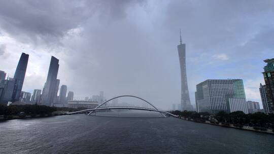 4K广州桥雨云海延时原片