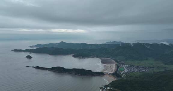 台风天高罗海滩游玩