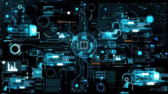 科技机械动态提示视频素材