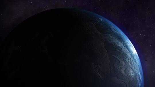 地球黎明宇宙太空星球穿梭漫游星云视频素材模板下载