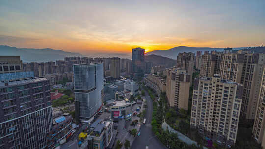 攀枝花东区日出 攀枝花延时航拍 攀枝花