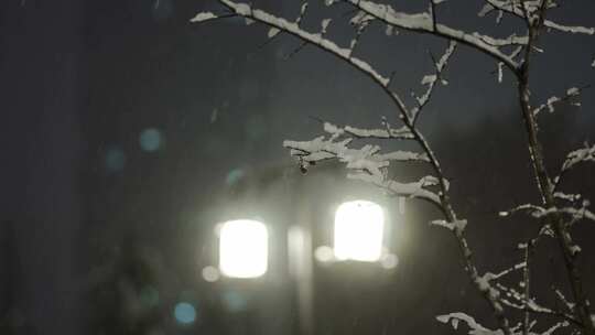 雪景唯美升格实拍视频素材模板下载