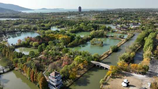 苏州太湖湿地公园（航拍视频原片素材）