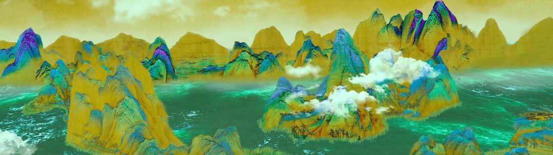 8K《千里江山图》抠像二维动画2
