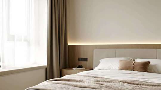 温馨治愈现代简约卧室家居场景