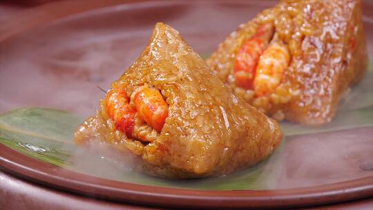 鲜虾粽素材