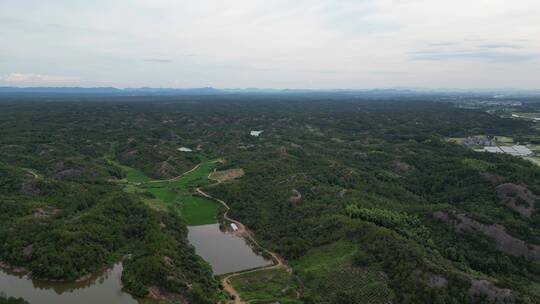 航拍福建丹霞地貌山川丘陵