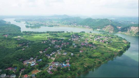 航拍湖南衡阳市衡东县城