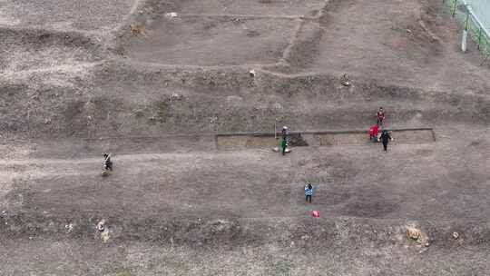 航拍四川广汉三星堆遗址考古发掘视频素材模板下载