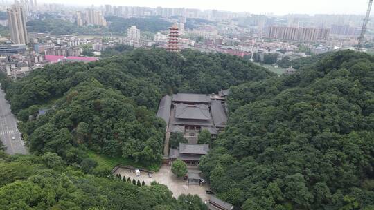 航拍湖南益阳福源寺