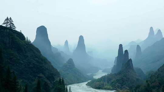 新安江山水画廊深渡