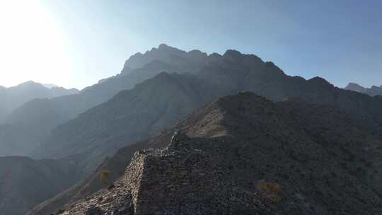 贺兰山山体06 烽火台视频素材模板下载