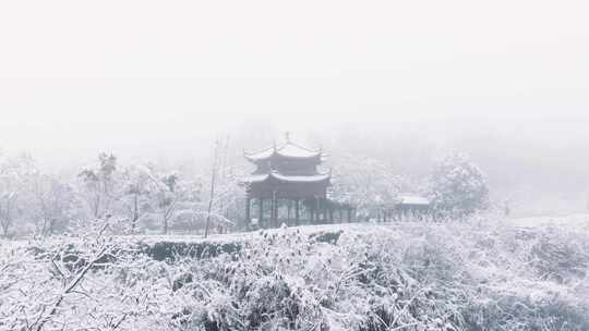 成都龙泉山森林公园下雪