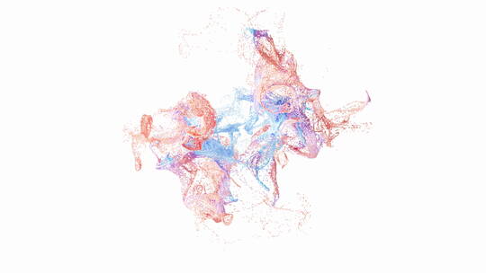 舞动的粒子浅色背景3D渲染视频素材模板下载