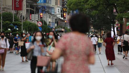 上海步行街视频素材模板下载