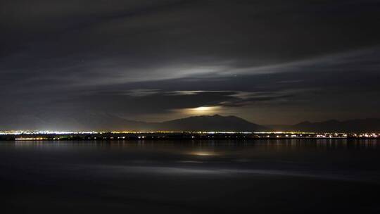 夜空明月延时