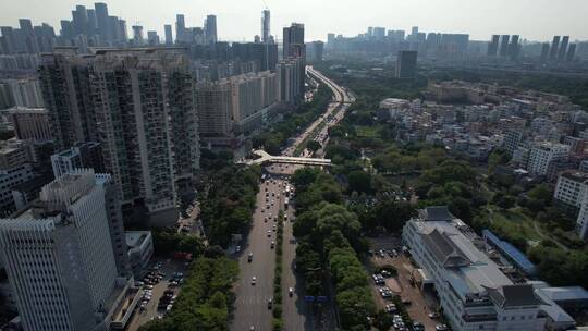 航拍南头南山马路道路3