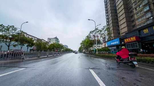 阴雨天气开车九江长江大桥延时