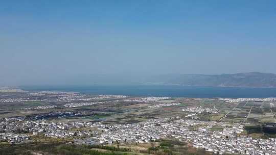 大理苍山看洱海及城市