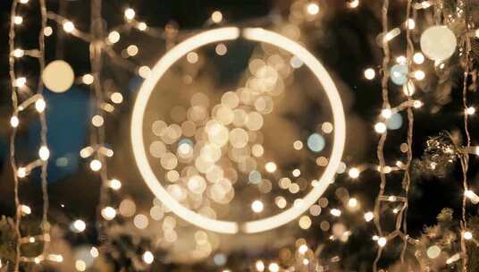 节日氛围灯光光斑背景素材