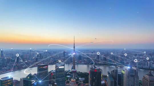 大数据互联网城市光线连线未来科技
