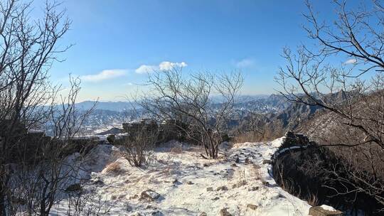 雪景长城