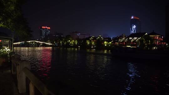 杭州桥西历史文化街区古建筑夜景