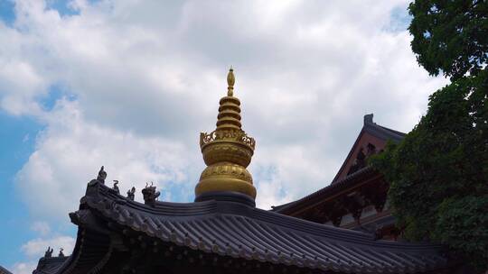 杭州市径山寺建筑风光视频素材模板下载