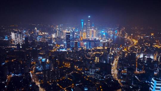 上海虹口区夜景视频素材模板下载