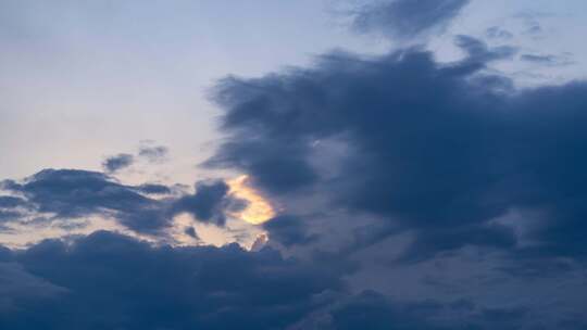 夏天雷雨天空中的乌云延时