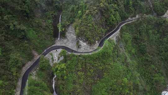 云南独龙江贡山S212贡独公路航拍风光