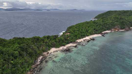 泰国普吉蜜月岛屿海滨自然风光航拍