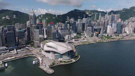 航拍香港会展中心
