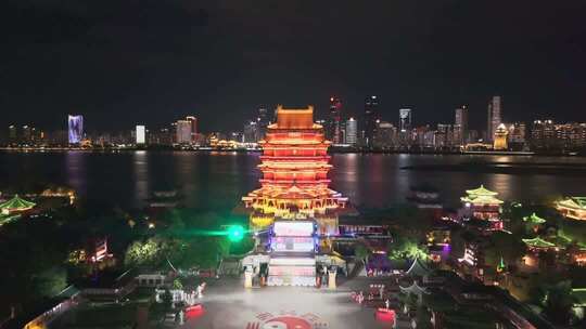 江西南昌滕王阁夜景灯光秀