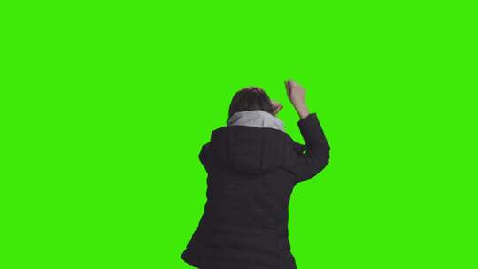 绿屏，女人，跳舞， Chromakey