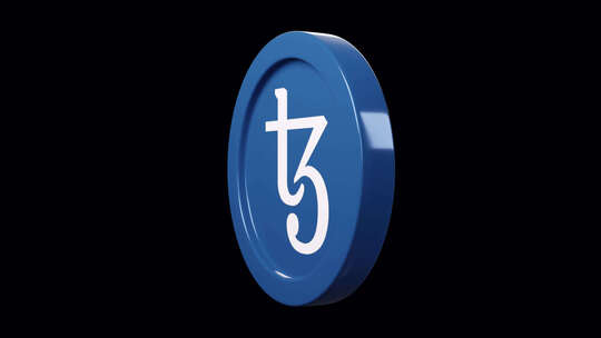 Tezos XTZ硬币3d rotage